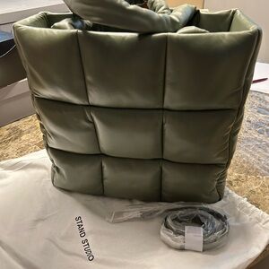 Stand Studio Olive Quilted Tote Bag